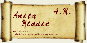 Anita Mladić vizit kartica